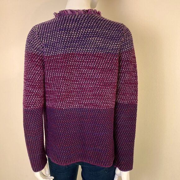 Chico’s Jacket Cotton Knit Purple and Red Violet Size 0 US Small - Picture 4 of 9
